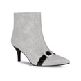 thumbnail image 1 of Unique Bargains Rhinestones Pointed Toe Stiletto Heel Glitter Ankle Boots for Women Silver (Size 7.5), 1 of 4
