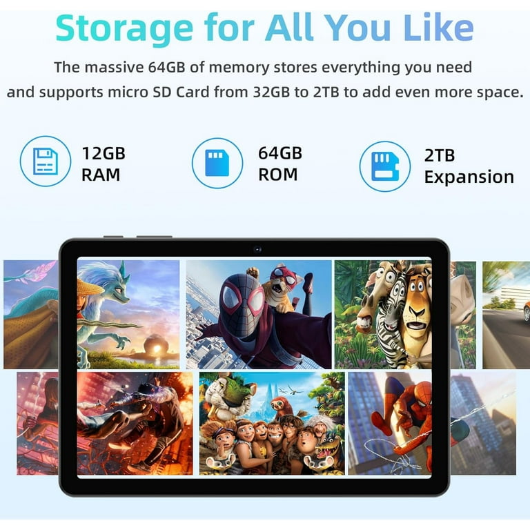 Android 15 Tablet COLORROOM A30 Tablet 10 inch , 12GB+64GB+2TB TF