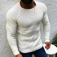 thumbnail image 2 of IROINNID Men's Sweater Round Neck Long Sleeve Jumper Mid-Length Solid Color Loose Pullover Slim-type Sports Sweater, 2 of 3