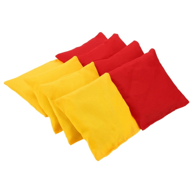 Unique Bargains Ensemble de Sacs de Sable en Forme de Grains de Maïs en Toile pour Fête Extérieure, Jeu de Lancer à la Main, Lot de 20 Rouge Jaune