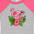 thumbnail image 4 of Inktastic Flamingo with Tropical Flowers Boys or Girls Baby Bodysuit, 4 of 5