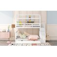 thumbnail image 6 of [US IN STOCK] Twin over Full House Bunk Bed with Trundle and Staircase,the bed can be Separated into Three Separate Platform Beds,White, 6 of 9