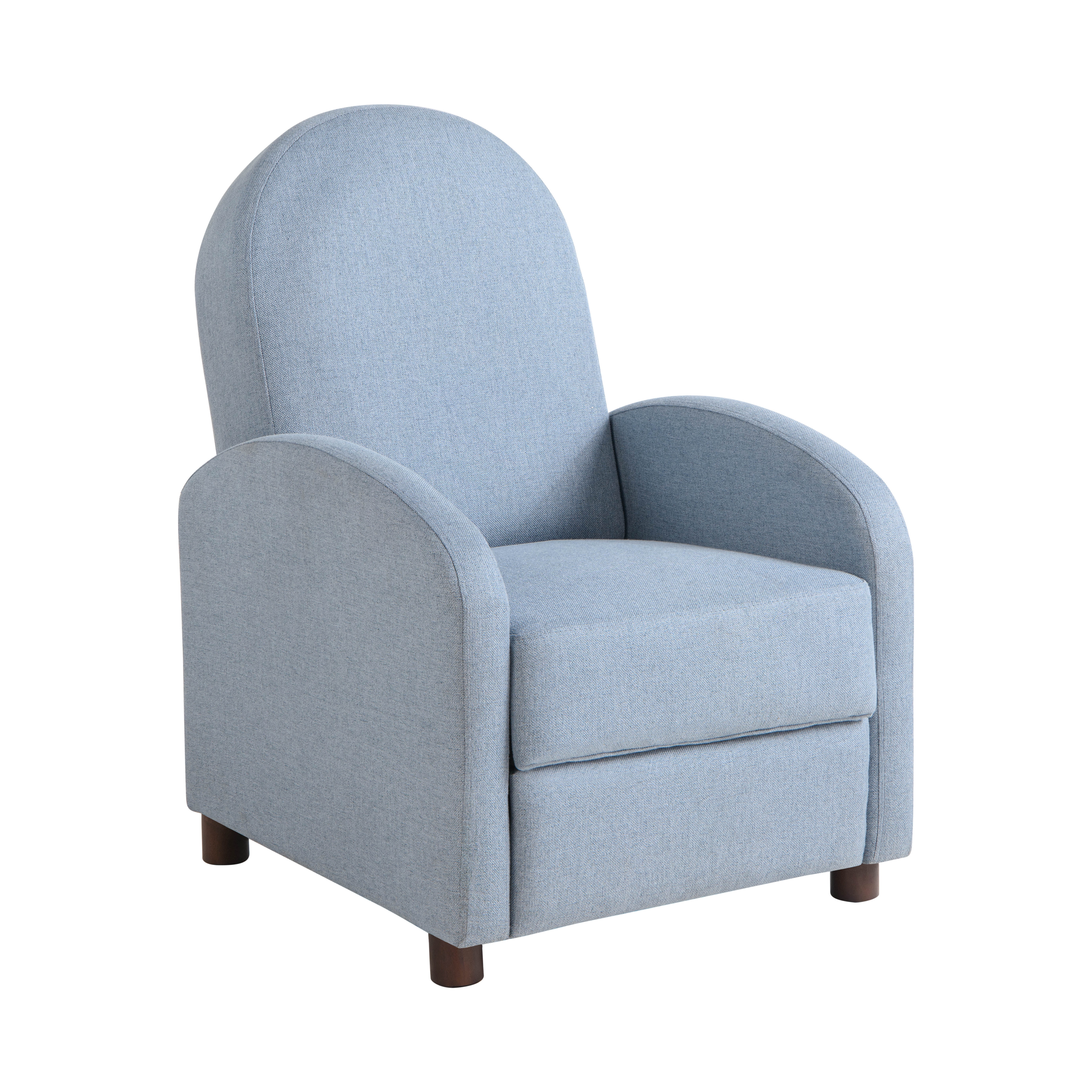 Relax-A-Lounger Lansing Modern Pushback Recliner, Blue Fabric