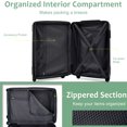 thumbnail image 5 of Euroco 3 Piece Luggage Sets,20" Hardshell Carry-On Luggage with 2 Packing Cubes,TSA Lock and Spinner Wheels,Lightweight Durable Suitcase Set for Men Women,Creamy Green, 5 of 8