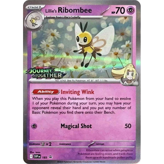 Pokemon Scarlet & Violet Lillie's Ribombee Promo Single Card