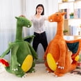 thumbnail image 3 of Peluches de Pokémon Mega Charizard de 23-45cm, animales de gran tamaño, muñeco de peluche suave de Anime, almohada de dragón de fuego, regalo de Navidad para niños, 3 of 5
