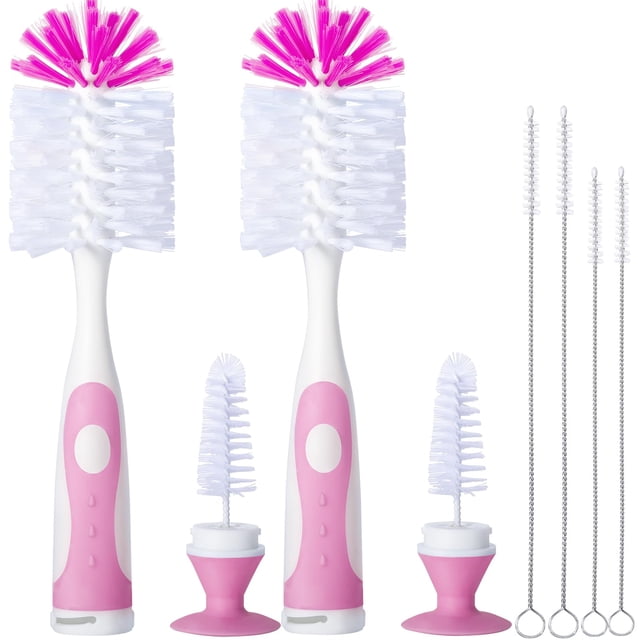 Juego de cepillos para biberones CAREBABYMORE de 26 cm de nailon con cepillos para pajitas
