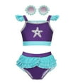 2023 New Girls Rapunzel Princess Bikini Swimsuit Kids Swimwear