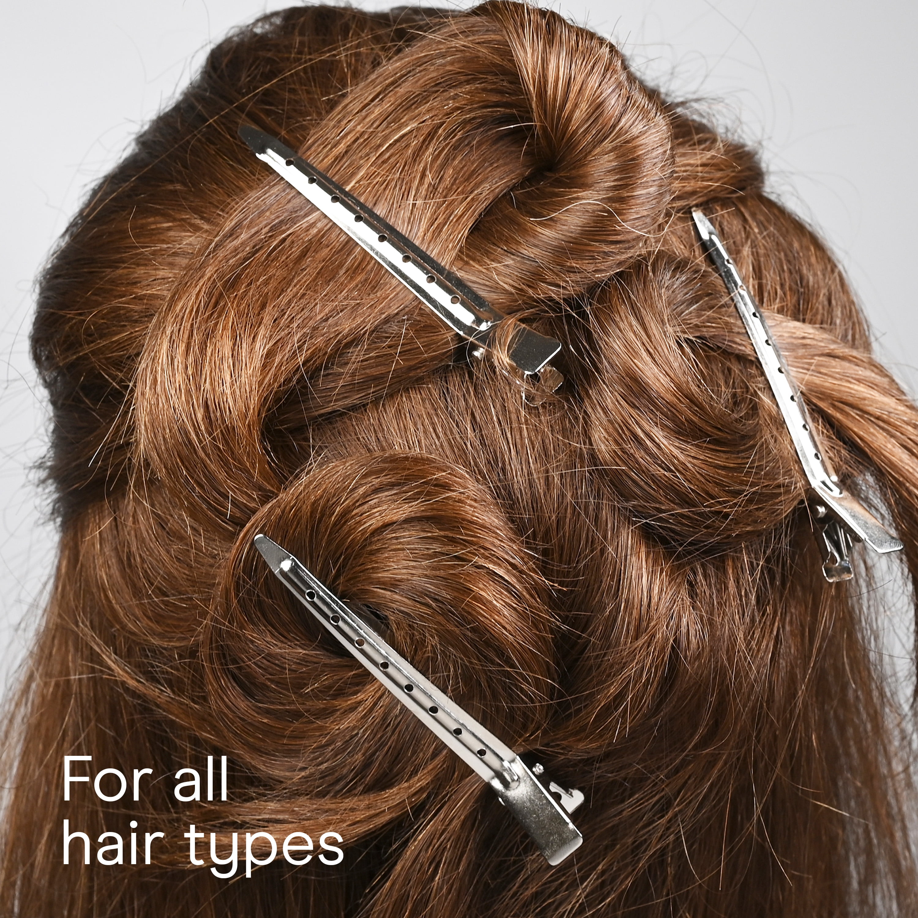 Conair Single Prong Pin-Up Salon Hair Setting Clips, Silver, 30 Count