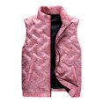 thumbnail image 1 of Men's Down Vest Maple Leaf Print Winter Warm Outdoor Activity Lightweight Insulated Jacket, 1 of 6