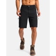 thumbnail image 2 of Pantalones cortos cargo de senderismo Pudolla para hombre, ligeros, negros, talla L, 2 of 6