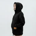 thumbnail image 6 of Stralyhd Cat Dog Pouch Hoodie for Women Cozy Soft Sweatshirts with Large Pocket Fleece Kangaroo Pouch Hoodie Hooded Small Animal Carrier Pullover Black L, 6 of 9