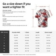 thumbnail image 5 of Rateoe Lilies Flowers Pattern Men's Short Sleeve Classic Shirt, Casual Short-Sleeved Shirt, Lightweight Summer Shirt, Cuban Collar Shirt,Button-Front Shirt-Large, 5 of 5