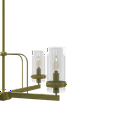 thumbnail image 2 of Ambiate Sara 5-Light Chandelier Fixture, Gold Finish, Glass Shades, Adjustable Height, Five Candelabra Base Sockets (E12), Dimmable, For Dining Areas, Kitchen Islands, Entryways, ETL Listed, 2 of 6