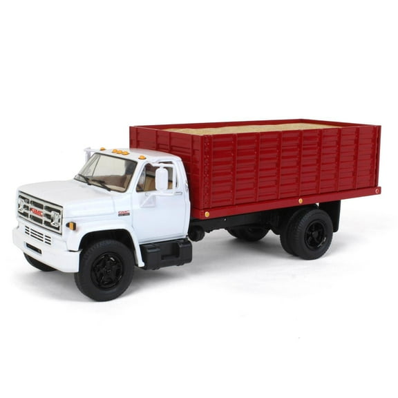 First Gear 1/34 White & Red 1970s GMC 6500 Grain Truck with Corn Load 10-4255
