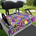 thumbnail image 4 of XYZCANDO Retro Floral 2-Seat Golf Cart Seat Cover with 4 Front Pockets - Non-Slip Washable Protector for EZGO Yamaha Club Car, 4 of 8