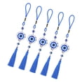 thumbnail image 4 of 5 colgantes de mal de ojo con borlas azules esmaltadas de colores, diseño exquisito, decoración de buena suerte para habitación y coche., 4 of 14