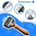 thumbnail image 5 of 3-in-1 Pet Grooming Brush for Dogs & Cats – Removes Loose Hair, Mats & Undercoat, Safe Deshedding Tool for Long & Short Hair, 5 of 9