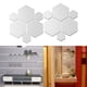 thumbnail image 3 of 2x12/Set 3D Espejo Pegatinas de Pared Extraíbles para Dormitorio Sala Decoración Plata , multicolor, 4 piezas, 3 of 8