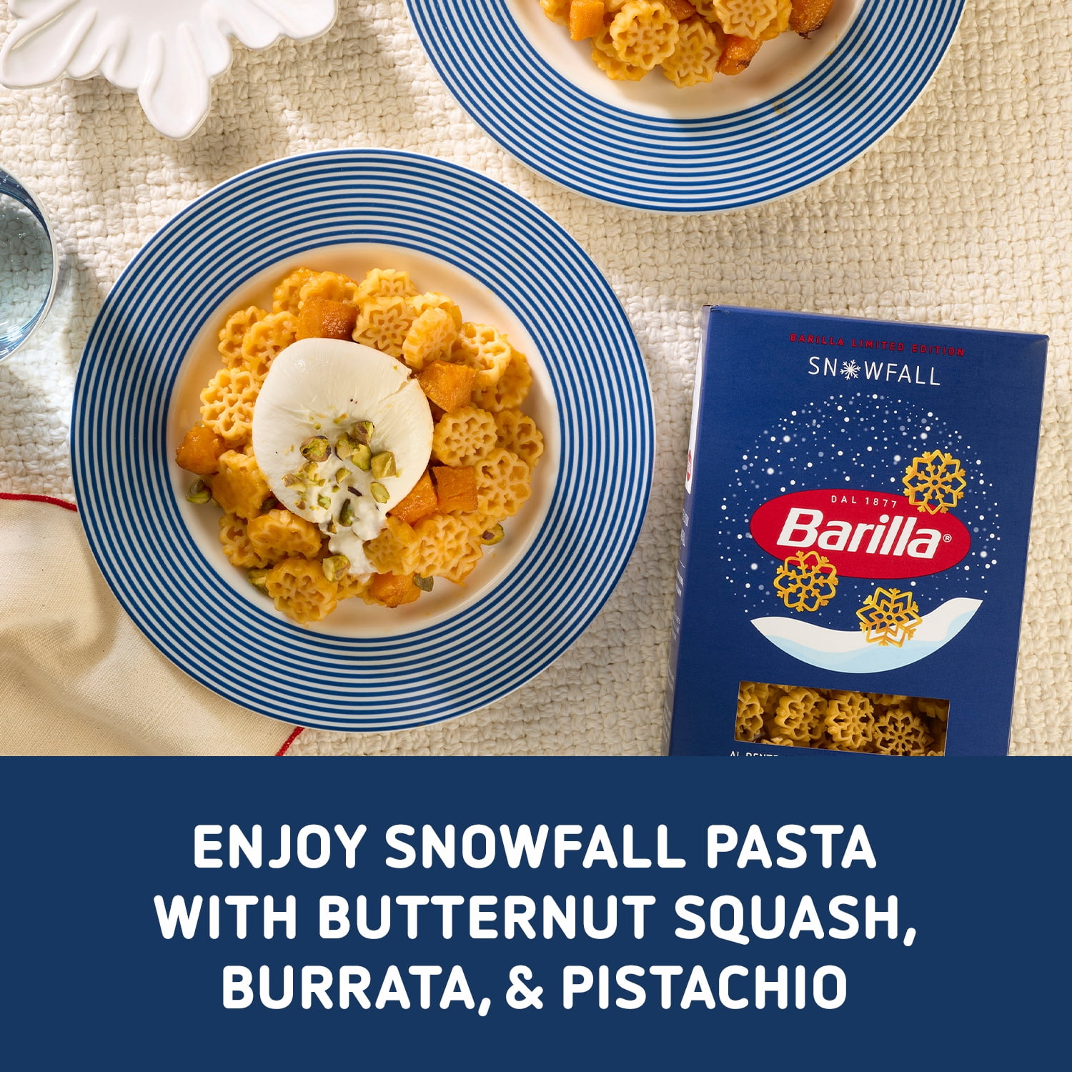 (4 pack) Barilla Classic Non-GMO, Kosher Certified Snowfall Pasta, 12 oz.
