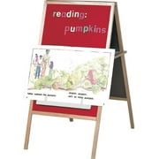 Mooreco 665117 Best-Rite Magnetic Red Flannel & Dry-Erase Easel, 24 x 32 x 47 in.