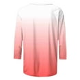 thumbnail image 5 of QATAINLAV Shirts for Women 2025 Summer Fashion Cute Print Tees Shirts Casual Loose Crew Neck 3/4 Sleeve Cotton Blouse Workout Tops Red L Today Prime Sales, 5 of 6