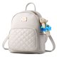 thumbnail image 1 of Mini mochila para mujer, color sólido, linda mochila de piel sintética con colgante, 1 of 8