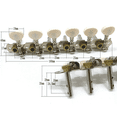 thumbnail image 2 of 3X 12 Strings Acoustic Guitar Tuning Pegs Chrome Plated Machine Heads 6L 6R Acoustic Guitar Instruments Accessory Part, 2 of 7