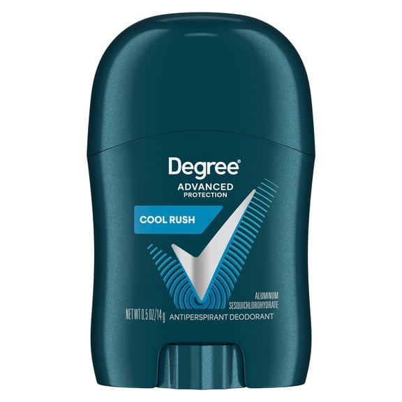 Degree Men Antiperspirant Deodorant 72-Hour Sweat & Odor Protection Cool Rush Antiperspirant For Men With Body Heat Activated Technology ,0.5 oz
