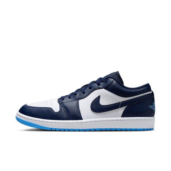 Men's Jordan 1 Low Midnight Navy/University Blue (553558 404) - 10.5