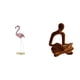thumbnail image 1 of Estatua De Flamenco De Resina, Escultura De Ave, Decoración Para El Hogar, Chimenea, Arte Moderno, Figura De Jardín Con Soporte De Metal, Figura Humana, Estatua De Pensador Abstracto,, 1 of 8