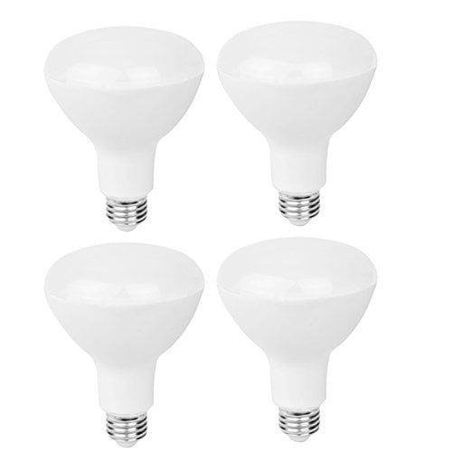 4-Pack LED BR30 Flood Light Bulbs,15w (100w Equivalent),5000K(Daylight Glow),Medium Based (E26),1350 Lumens,Dimmable,AC120V,120 Degree Beam Angle,UL-Listed and Energy Star Approved