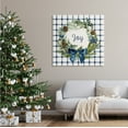 thumbnail image 2 of Stupell Industries Winter Joy Sentiment Rustic Pinecone Wreath Blue Plaid, 36 x 36,Design by Victoria Barnes, 2 of 7