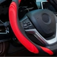 thumbnail image 2 of Funda de cuero para volante de coche - Universal (37-38 cm), transpirable y antideslizante, 2 of 5
