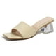 thumbnail image 1 of Sandalias de tacón cuadradas con puntera abierta zapatos de vestir para mujer verano elegante, 1 of 9