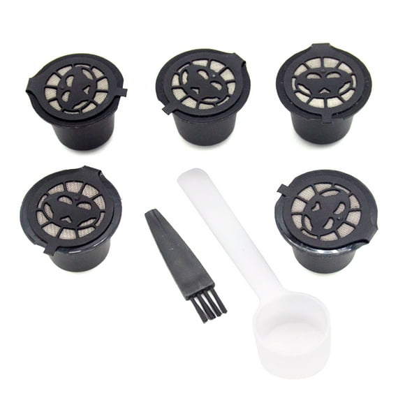 Kavoc Coffee Cup Filter for Nespresso Reusable Capsule Refillable Pods (Black)
