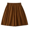 thumbnail image 2 of uublik Womens Shorts Casual Super Soft Drawstring Loose Shorts Casual Brown, 2 of 5