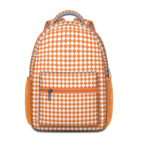 Checkered Backpack for School,Cute School Bag,Schoolbag with Adjustable Shoulder Straps & Padded Back,15.3"x11"x6.7"
