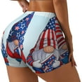 thumbnail image 2 of Xecao Cute Gnomes in USA1 Print Workout Shorts for Women Soft Smooth Gym Yoga Scrunch Active Tennis Workout Running Shorts, 2 of 9