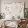 thumbnail image 3 of Brown Flowers Large Tapestry for Bedroom Wall Hanging Tapestry, Vintage Ethnic Tribal Floral Leaves Ceiling Backdrop Tapestries Poster Blanket Wall Decor for Teens Room Living Room Dorm 86" x 104", 3 of 8