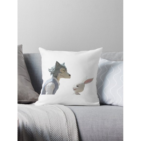 Legoshi and Haru Puppets Beastars Opening Throw Pillow Covers Cases Cushion Cover Case Sofa Two Side