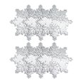 thumbnail image 1 of Vinyle Sets de Table Métalliques de Noël Creux Design, Sets de Table d'Hiver Set de 6, Flocon de Neige Argent, 1 of 5