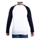thumbnail image 4 of Playera Simply Basic para Hombre, Mediana Blanco con Negro Manga Larga Talla M, 4 of 4