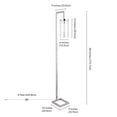 thumbnail image 4 of Evelyn&Zoe Modern Metal Floor Lamp with Clear Glass Shade, 4 of 12