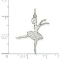 thumbnail image 3 of Sterling Silver Rhodium-plated Ballerina Polished Charm, 3 of 3