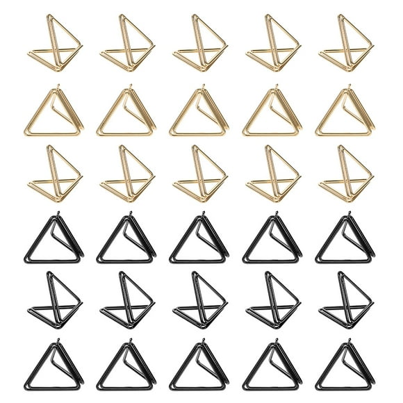 30Pcs Place Card Holders Triangular Paper Clips Small Picture Clips Triangle Paperclips for Bridal Shower