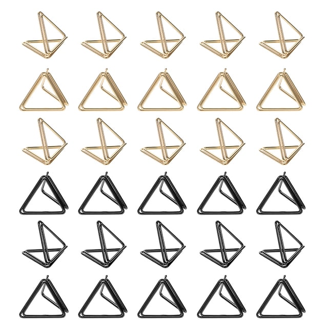 30Pcs Triangular Aluminum Alloy Paper Clips for Office Workers and Students Bridal Shower