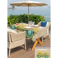 thumbnail image 6 of 60x84 Inch Outdoor Tablecloth with Umbrella Hole Zipper Rectangle Sage Green Truck Rectangular Tablecloths Outside Waterproof Farmhouse Sunflowers Burlap Plaid Patio Table Cloth Cover for Picnic, 6 of 8