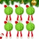 thumbnail image 1 of Adornos navideños colgantes para festivales, 6 piezas, bolas de imitación peludas con cinta, adornos para fiestas, adornos navideños para exteriores, decoración navideña., 1 of 7