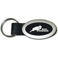 thumbnail image 1 of Dodge Big Horn Oval Leather Key Chain (Black), 1 of 2
